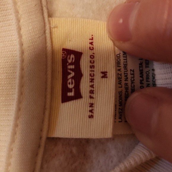 Levi's Women's White and Orange Crop Floral Sweatshirt Size Medium - Picture 2 of 5